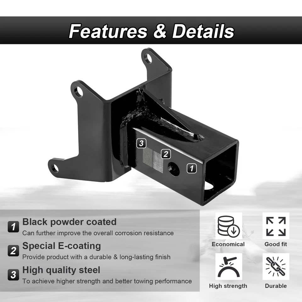 Enganche receptor trasero de 2" para Can-Am Outlander 450 500 570 650 850 1000 1000R Max Foto 3 de 4