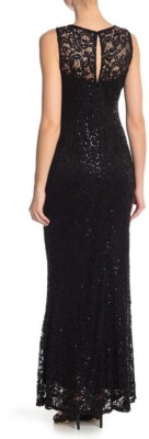 MarinaSequin Lace Sleeveless Maxi Dress