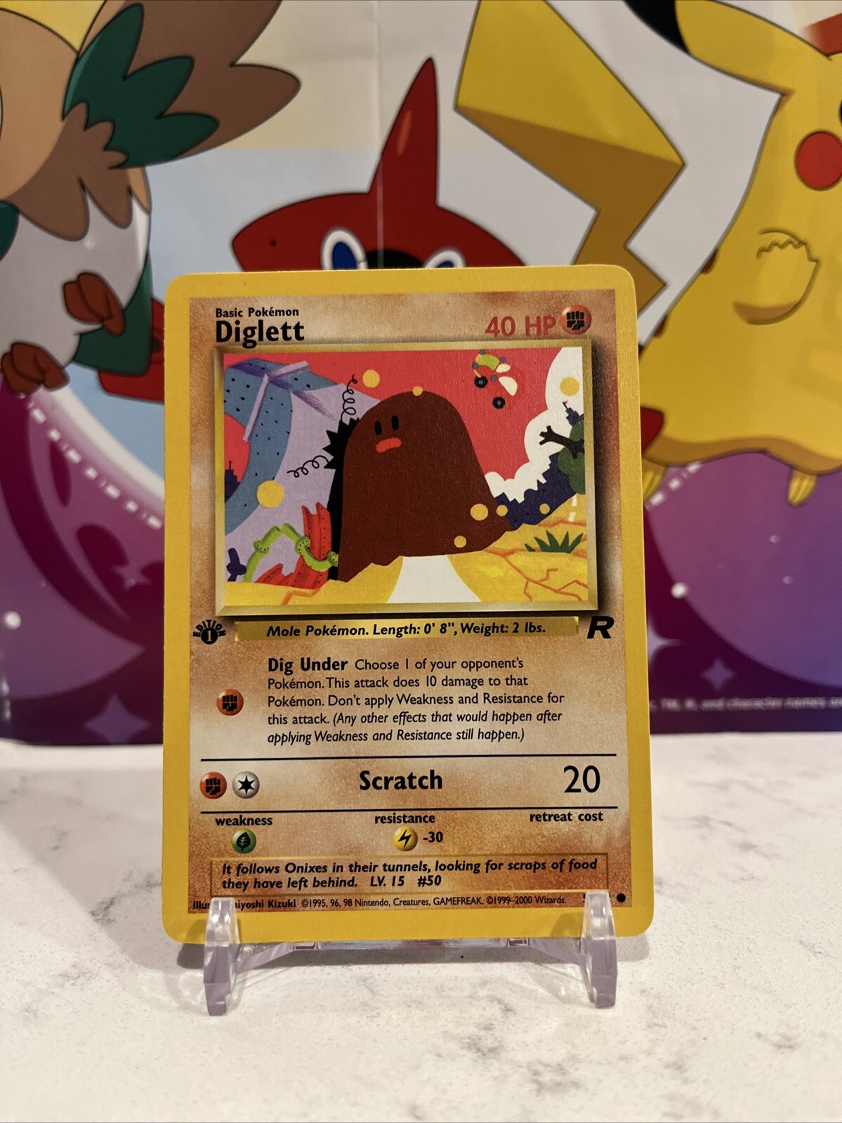 1st Edition Diglett 52/82 - Team Rocket - Pokemon Card - Near Mint (NM)