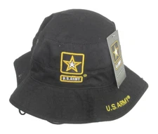 US Army Black Officially Licensed Bucket Hat By HKY Sportswear Inc.