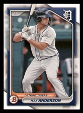 Max Anderson 2024 Bowman #BP-128 Prospects Detroit Tigers