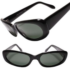Vintage Boldness Deadstock Y2K Classic Rectangle Sunglasses Black