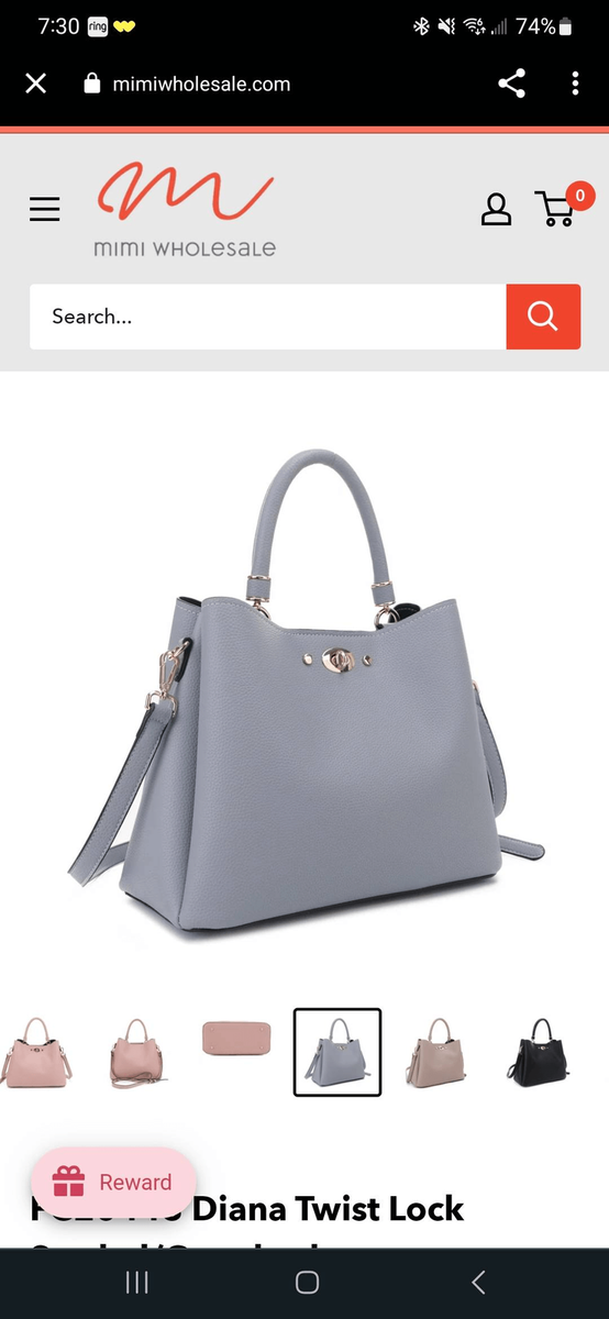 Isabelle Diana Twist Lock Satchel/Crossbody | eBay