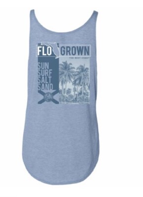 Flo Grown Tank Top Blue Womens Size Large