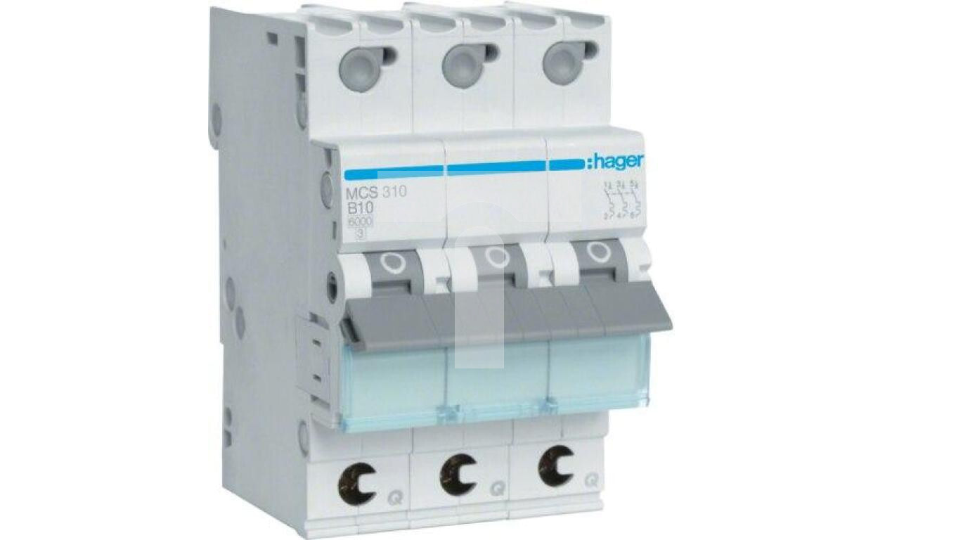 MCB Circuit Breaker 6000A 3P C 10A QuickConnect MCS310 /T2UK