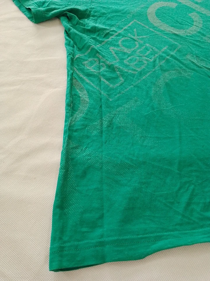 Camiseta Para Hombre Escotilla Cruzada Talla M Manga Corta Cuello Redondo Verde 22768 Foto 4 de 4