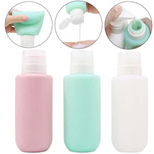 Silicone Shampoo Container Refillable Bottle Lotion Squeeze Tube Travel Size