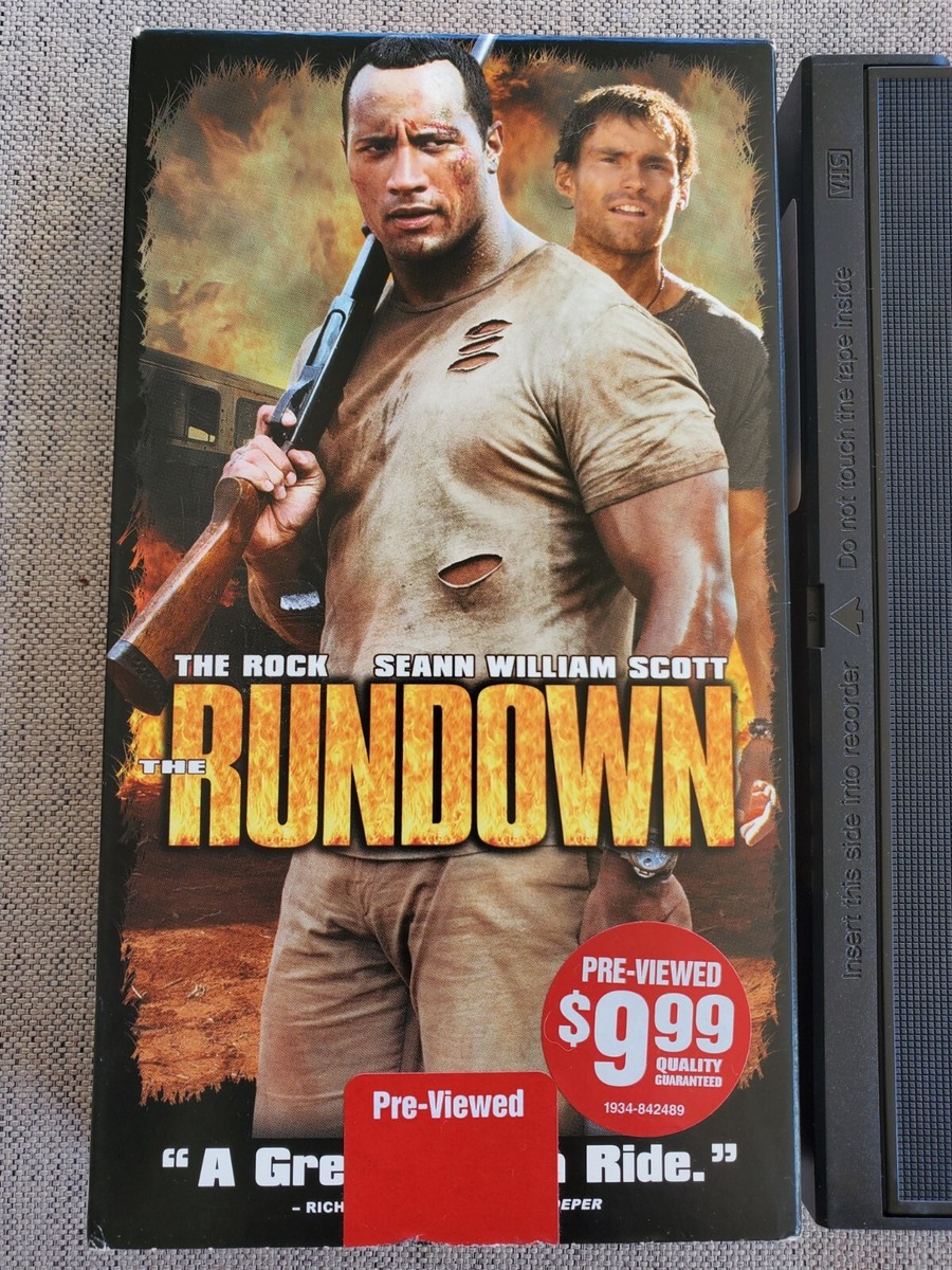 The Rundown (VHS) FORMER BLOCKBUSTER VIDEO RENTAL The Rock