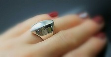 AUTHENTIC ROBERT LEE MORRIS RLM MODERNIST STUDIO STERLING SILVER RING SIZE 8.75