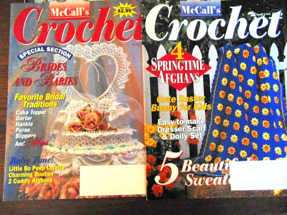 Lot of 4 issues of McCall's Crochet Pattern Magazines 1995/1996 VGC - Image 3 of 4