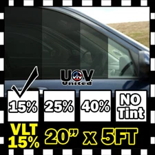 Uncut Window Tint Film Roll 15% VLT 20" 60" 5 Feet Office Auto Commercial Home