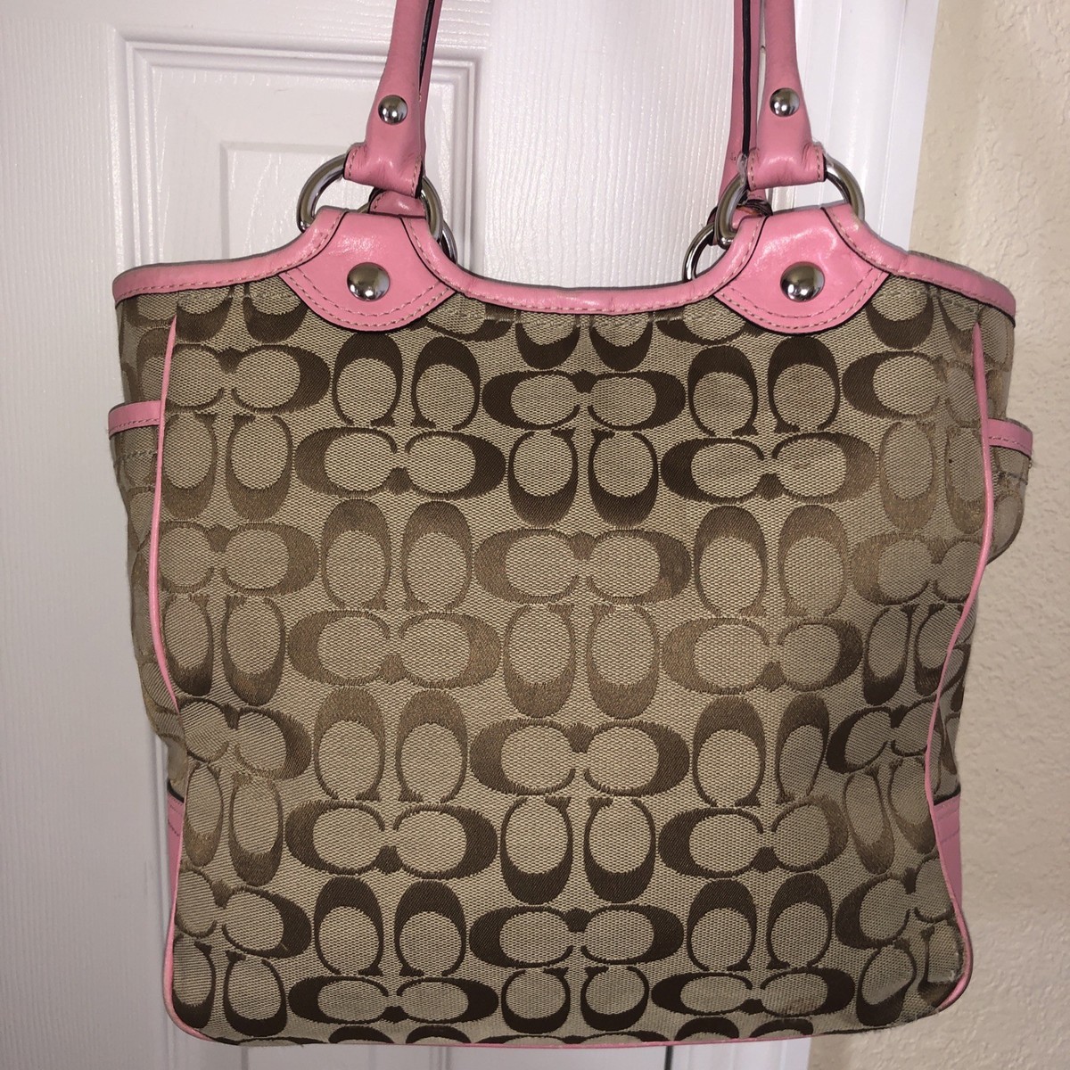 バッグ Coach Flower Patchwork Tote Bag pink y2k バッグ Coach Flower Patchwork Tote Bag pink y2k Pink coach tote - Gem