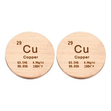 2Pcs Copper Disc 0.8" cu Density Circle Sheets Plates for Collections