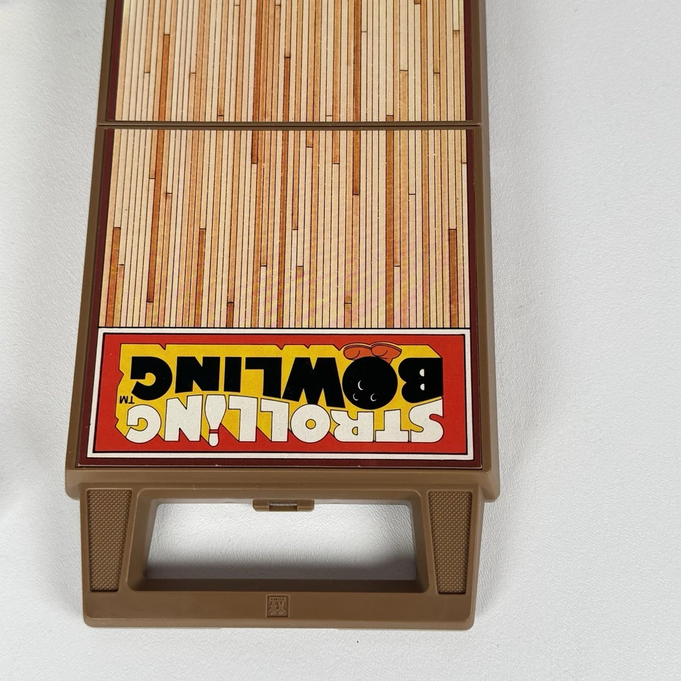 De colección 1980 Tomy Paseando Bolos Bola de Cuerda Portátil Juego de Mesa Caja de Viaje Foto 4 de 4