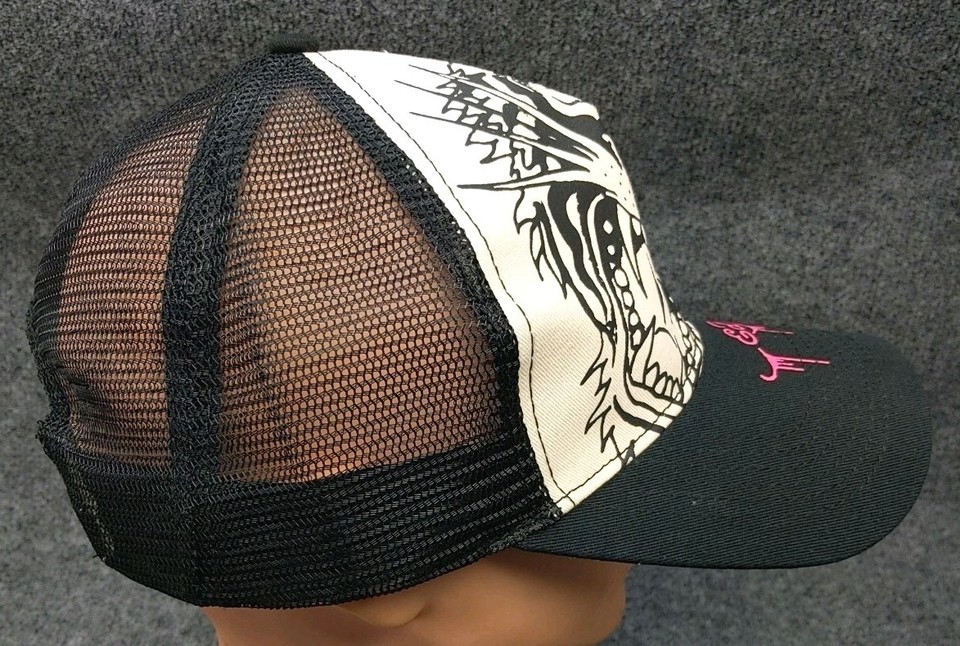 Ed Hardy Tiger Trucker Hat Black/Beige - Snapback Pre-owned | eBay