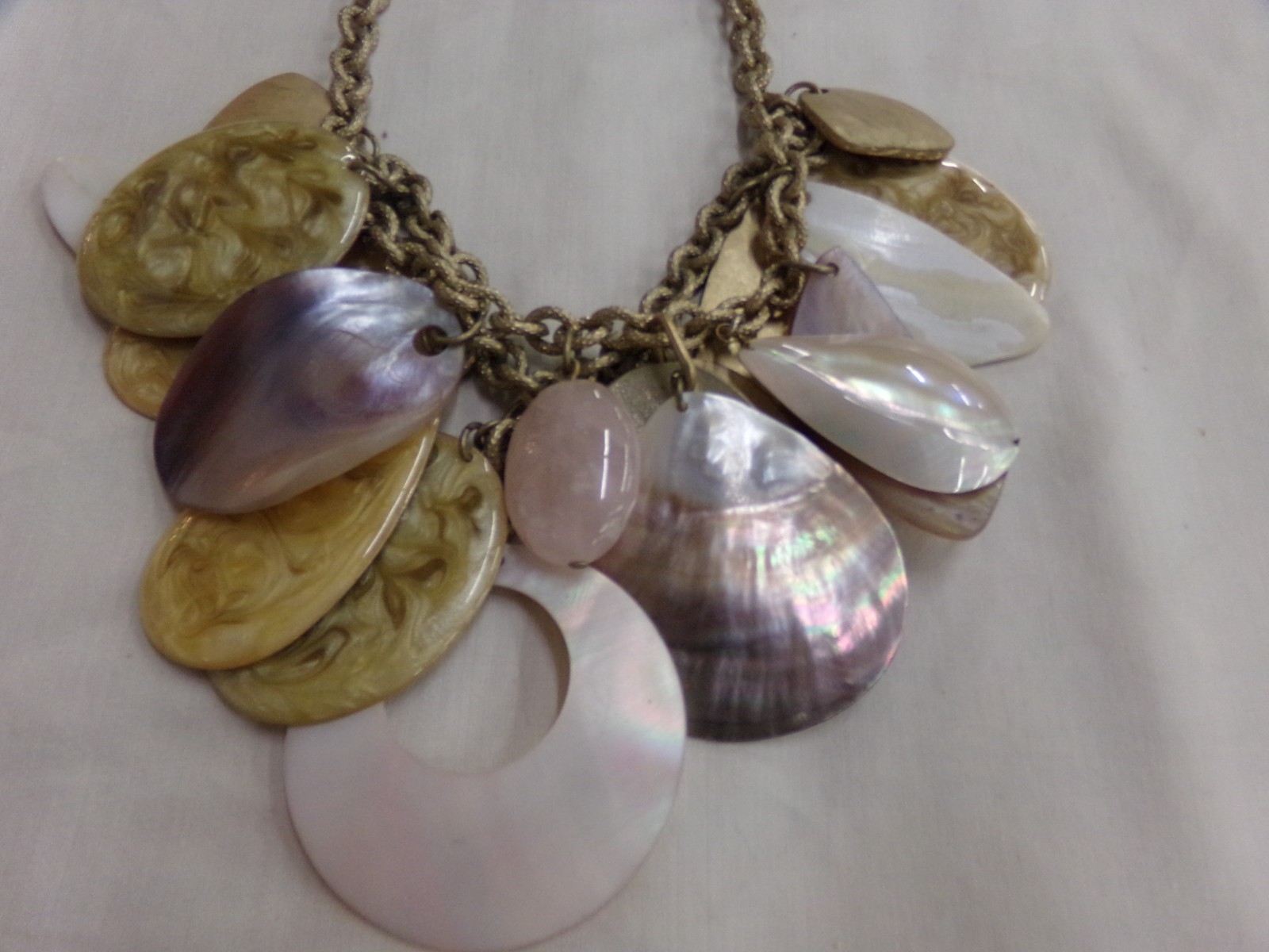 Chicos Large Chunky Statement Necklace Mother of … - image 2