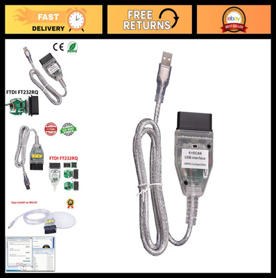 OBD2 Cable for BMW INPA K+DCAN Adapter, EDIABAS, KCAN Diagnostic Tool