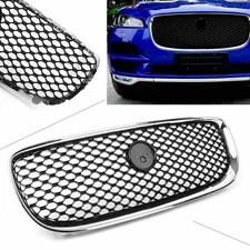 Car Auto Black Silver Front Upper Grille Grill Mesh For Jaguar XE 2015-2018 2017