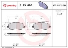 Bremsbeläge vorne BREMBO P 23 090 PEUGEOT EXPERT 2.0 HDi