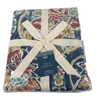 Pier 1 Imports Duvet Cover King 104x94 Blue Multicolor Floral Pattern Bedding