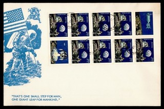 DR WHO 1969 POLONIA FDC BLOQUE DE ATERRIZAJE LUNAR ESPACIAL LR70620