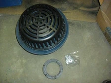Zurn Z100-4NL 15" Cast Iron Roof Drain with Low Silhouette Poly Dome and 4" out