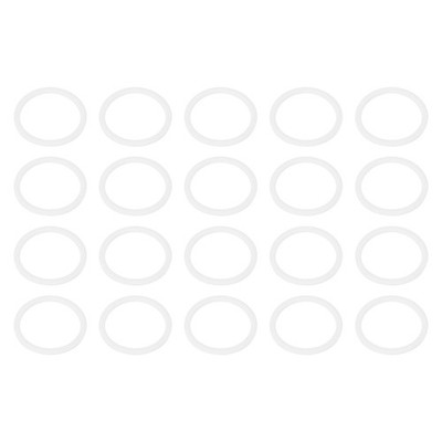 PTFE Flachdichtung M25, 50 Stück 25x28x1,25mm für O-Ring Dichtung, weiß