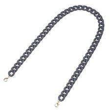 Acrylic Purse Strap,35.4" Matte Bag Chain Replacement Dark Gray