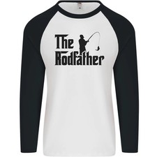 The Rodfather Camiseta De Béisbol L/S Divertida Para Padres De Pesca