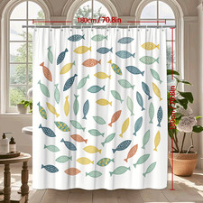 Colorful Fish Pattern Shower Curtain - Fun and Stylish Bathroom Decor