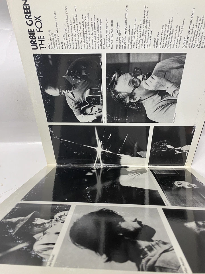 Urbie Green - The Fox (LP, винил) 1977 CTI Jazz Steig, Farrell, Thielemans VG+ - Изображение 2 из 4