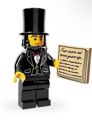 LEGO 71004 Movie Series Minifigure - Abraham Lincoln - Very Clean