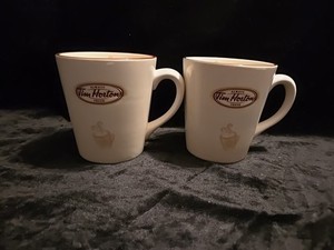Pair Of 2007 Tim Hortons Limited Edition #N°/007 14 Oz Coffee Mugs