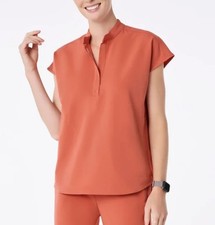 FIGS Women's Rafaela Oversized Scrub Top - Spiced Cider - Size Small NWT