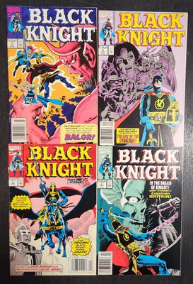 #ad #ad BLACK KNIGHT #1 4 FULL SERIES MARVEL 1990 1st SOLO DANE WHITMAN VF NM 9.0 $32.68