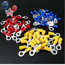 Ring Electrical Wire Connectors Splice Spade Crimp Terminals 50-200PCS