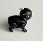 Vintage Fisher Price Little People Black Pig With White Ears