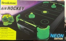 Air Hockey Neon Edition 21.8x12.2x3.5 Compact Plus Two Pucks
