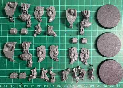 Ork Meganobz Torsos & 50mm Basen Lot - Warhammer 40K Orks, Kitbash Bits