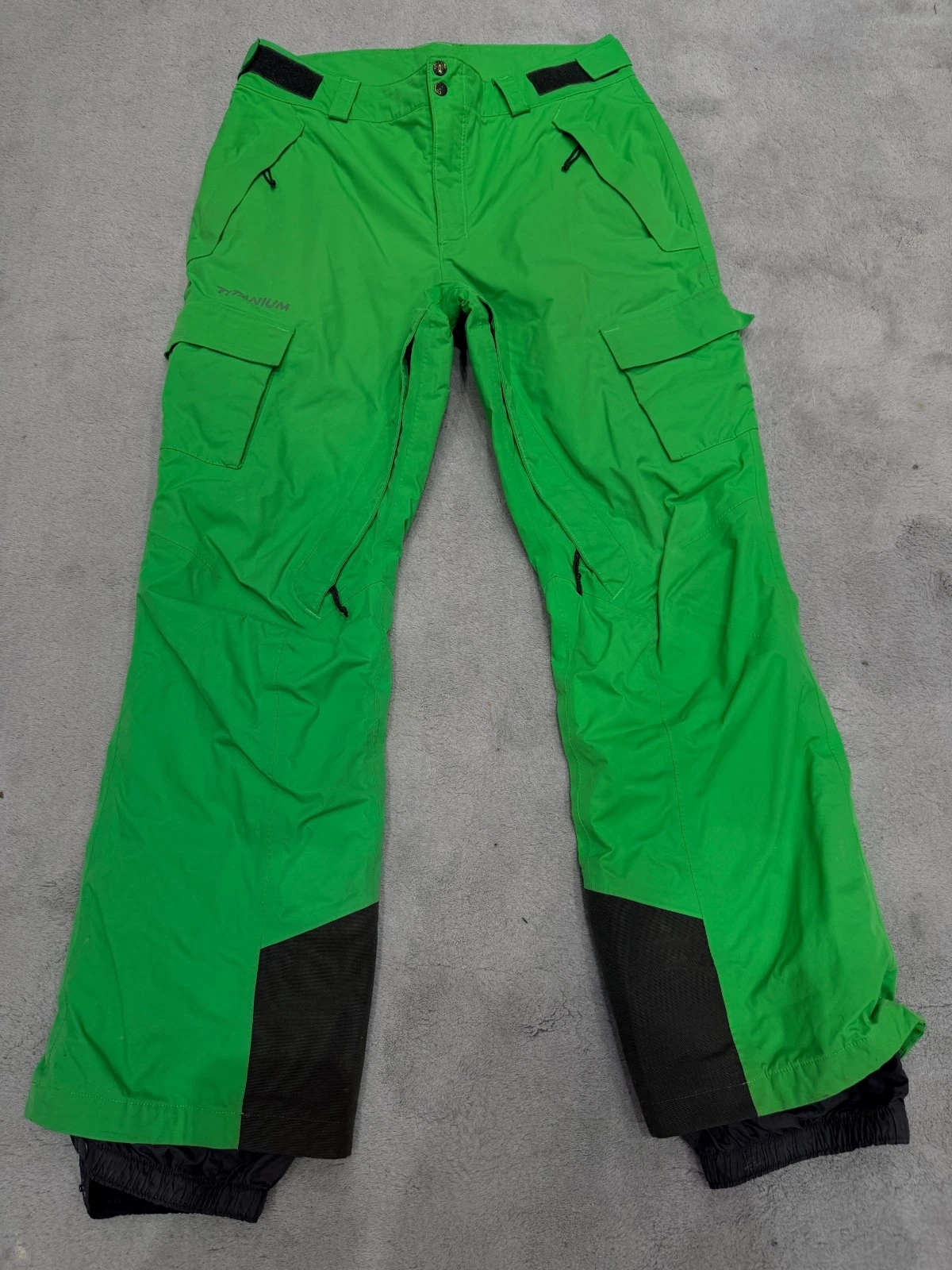 Columbia Titanium Omni-Tech Ski Pants Men's L Green Snowboard Vented Trousers