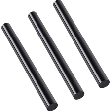 3 Pack 1" Dia x 12" Black Acetal Copolymer Round Rods Solid Plastic Stock