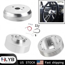 For Gm Chevy 5 6 Hole Steering Wheel Polished Hub Adapter Flaming River Ididit