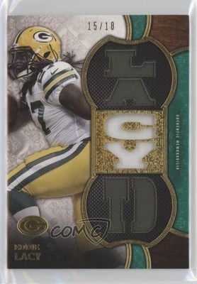 2015 Topps Triple Threads Relics Emerald 15/18 Eddie Lacy #TTR-EL3 0b2