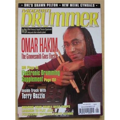 OMAR HAKIM MODERN DRUMMER MAGAZINE MAY 2000 OMAR HAKIM COVER WITH FEATURE INSIDE