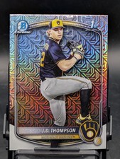 J.D. Thompson 2025 Bowman Draft 1st Chrome Mojo Refractor SP Brewers #BDC-14