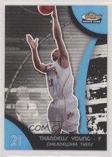 2007-08 Topps Finest Blue Refractor /199 Thaddeus Young #80 00am