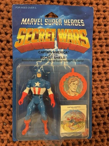1984 Mattel Marvel Super Heroes Secret Wars Captain America Sealed +Protector