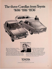 1969 The three Corollas from Toyota Vintage Print Ad Life Oct 3