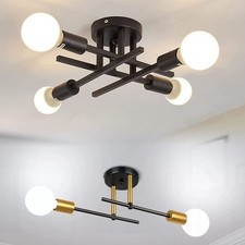 Sputnik Chandelier Semi Flush Mount Modern Ceiling Light Living Room 2/6-Head