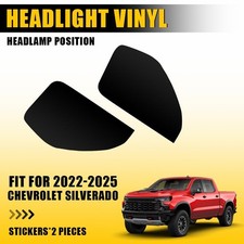 SMOKE Tint Side Marker Light Covers Vinyl For 2022-2025 Chevrolet Silverado 1500
